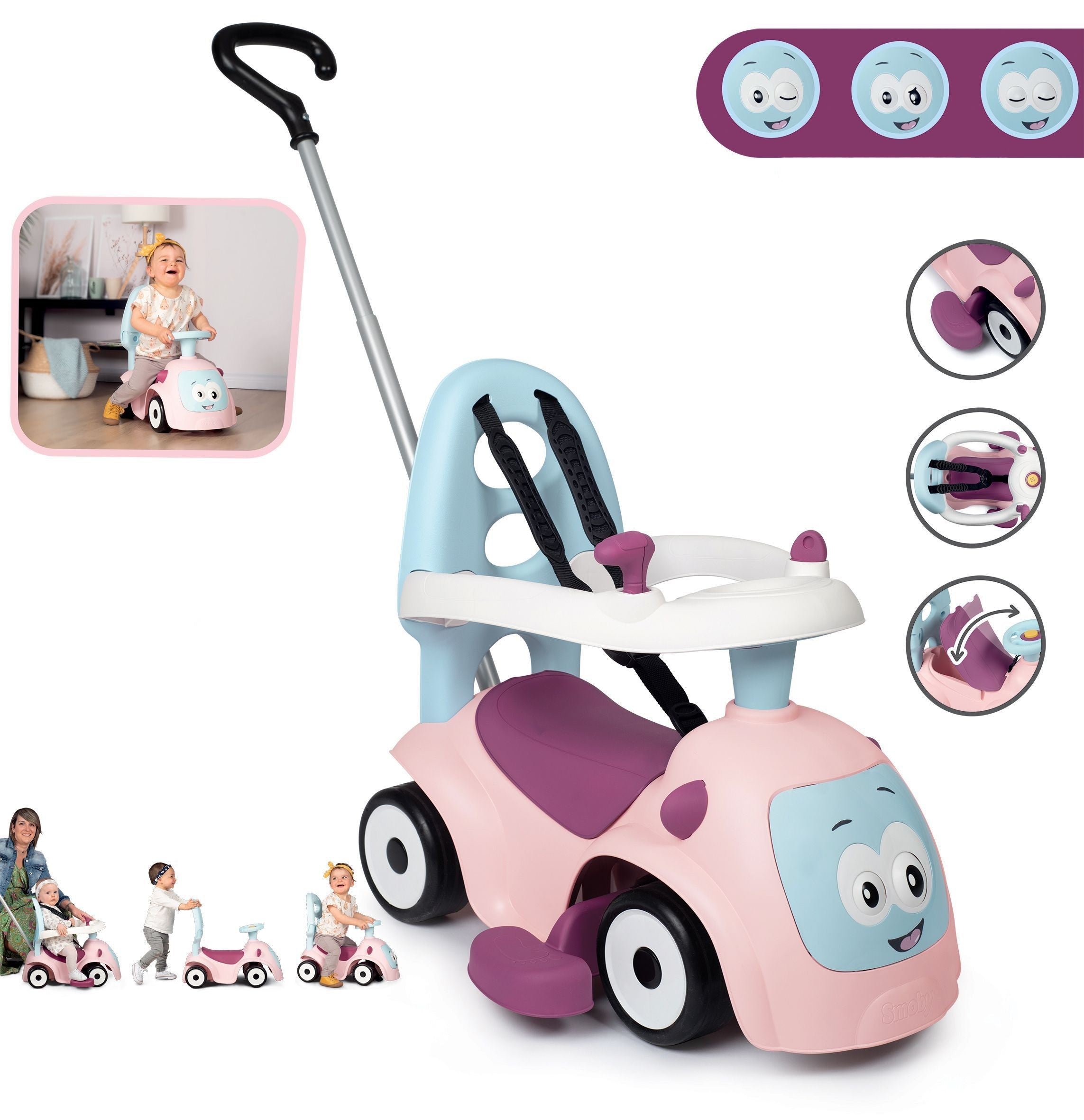 Ride-on Maestro 3in1 - Pink