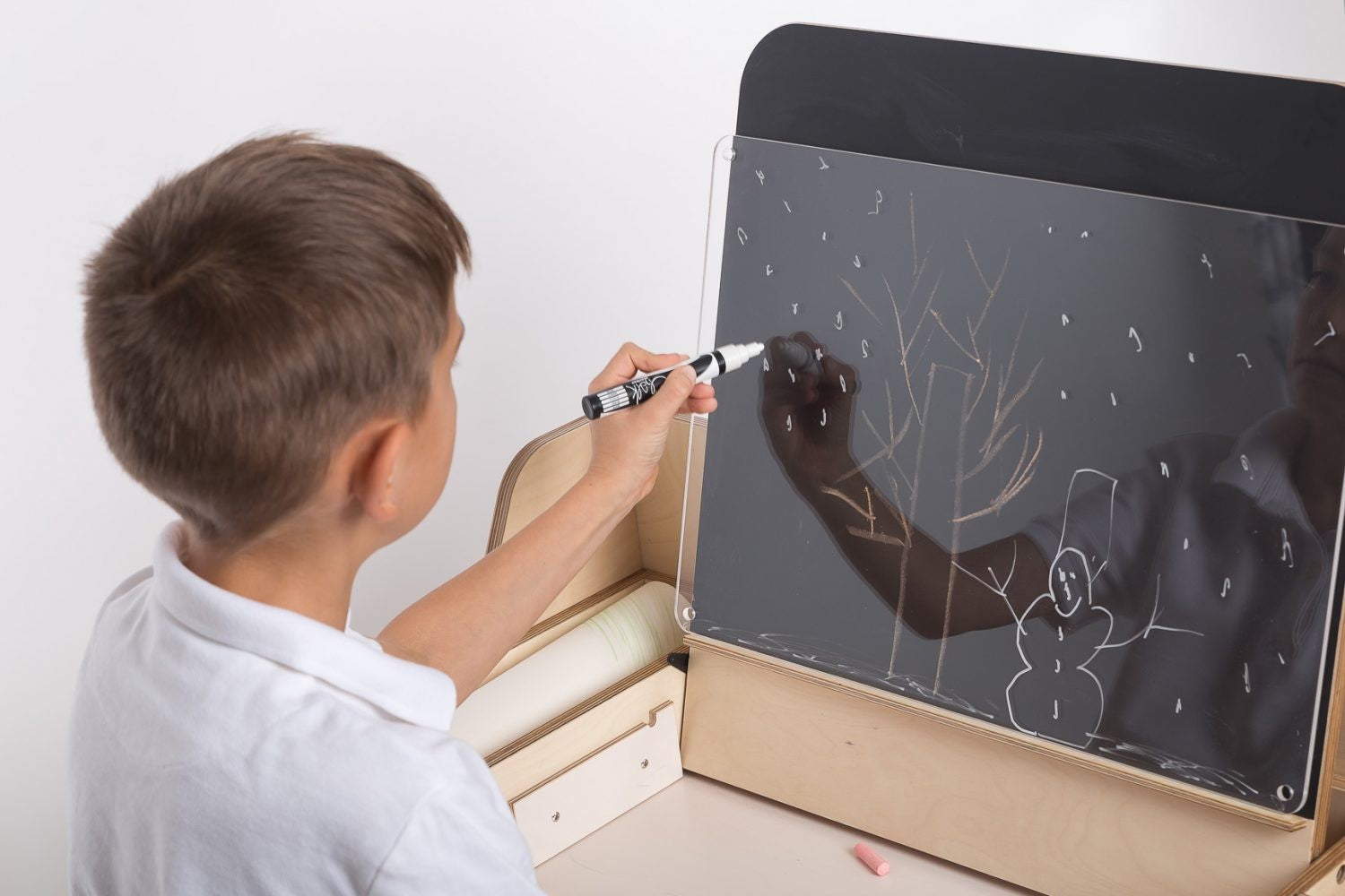 Adjustable Children Montessori Table and Chair Set Julle - Mint Green