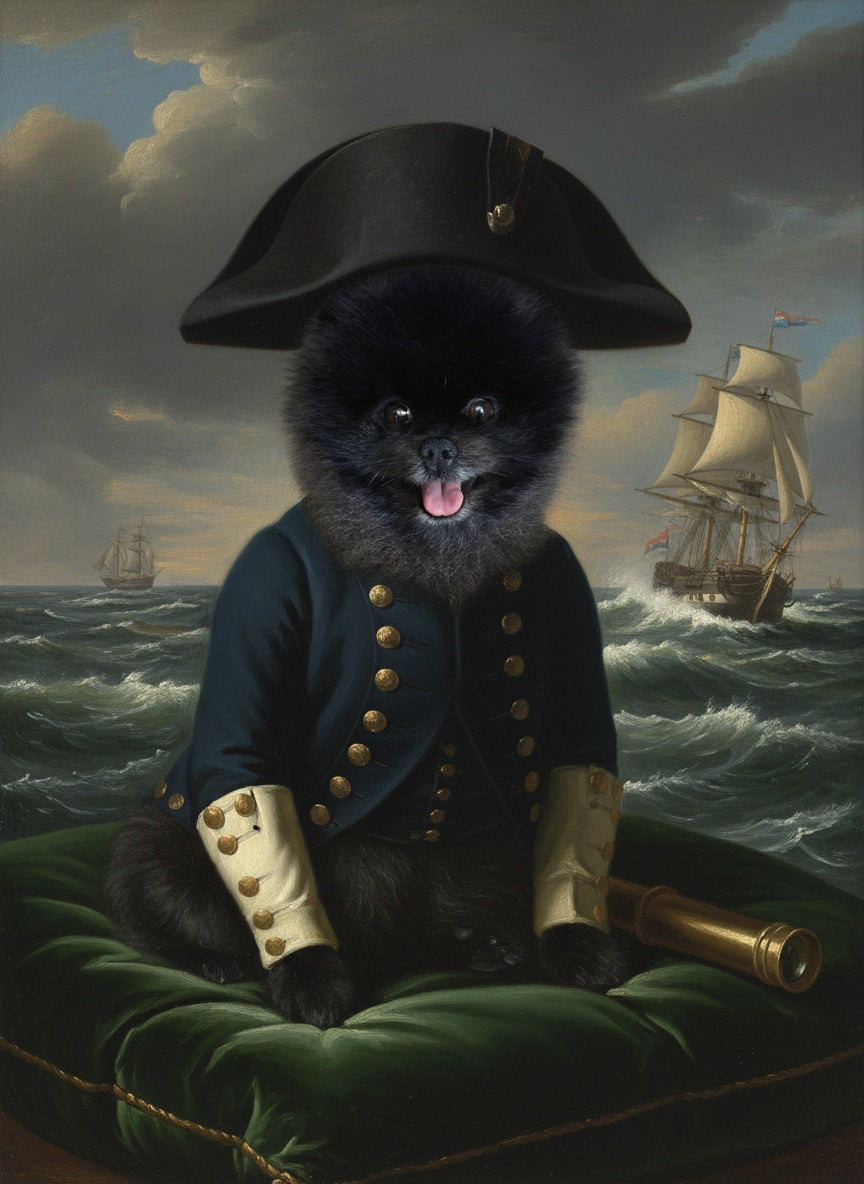Portrait personnalisé pour animal – L'Amiral