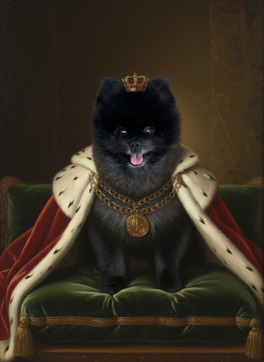 Portrait personnalisé pour animal – Le Roi