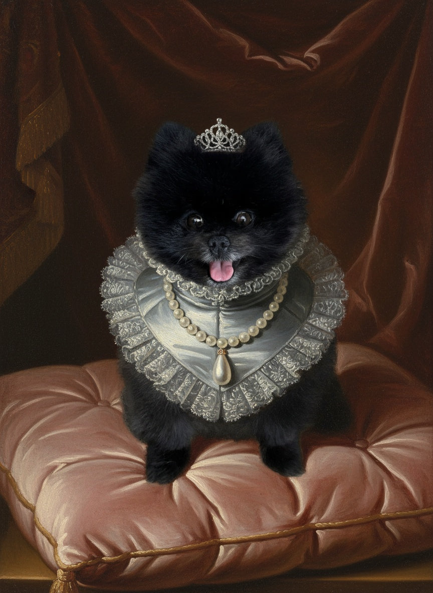 Portrait personnalisé pour animal – La Reine