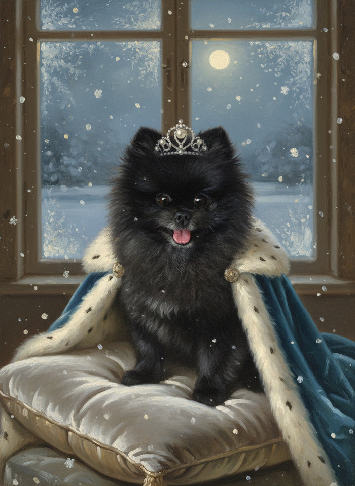 Spitz nain peint en La Reine de l'hiver